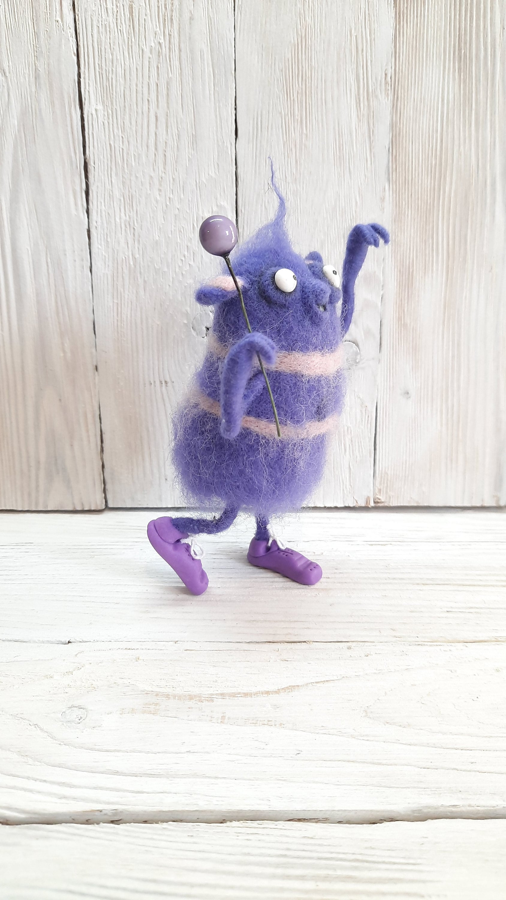 Needle Felted Cute Monster. Wool Funny Monster. Funny Fantasy Creature.  Needle Felted Animals. Needle Felted Fantasy. Felt Fairy Monster. - Etsy
