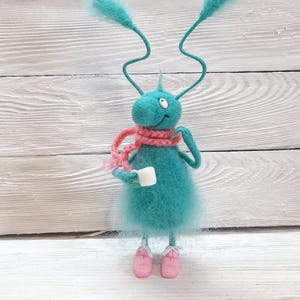 Needle felted Cockroaches,  bugs, creatures, aliens, fantasy. Needle felted animals. Felting animals. Wool cockroaches