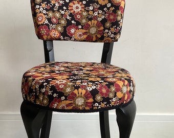 Vintage floral upcycled bedroom/hall chair