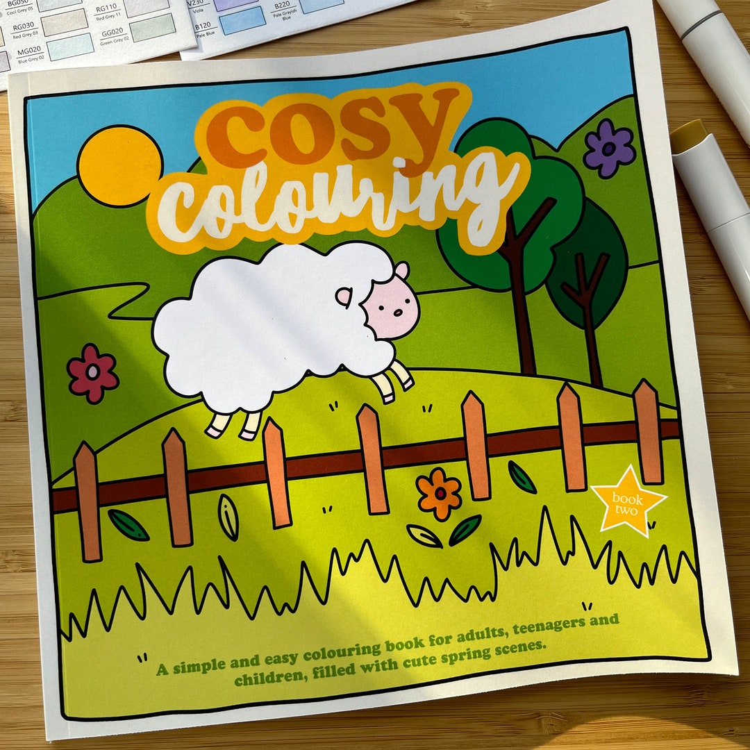 Cosy Coluring Spring Cosy Colouring 2: A Simple, Fun and Easy Colouring Book for Adults ...