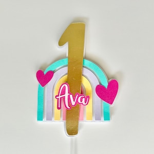 Rainbow Cake Topper