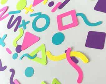 80s Party Confetti | Retro Birthday Decorations | Neon 80s Table Confetti | Back to the 80s Party Decor | Retro Baby Shower | Handmade