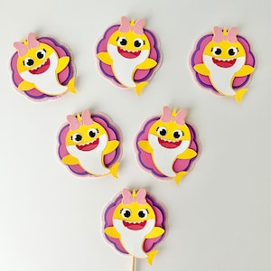 Shark Cupcake Toppers (Set of 6)