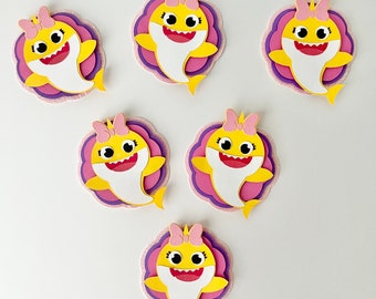 Shark Cupcake Toppers (Set of 6)