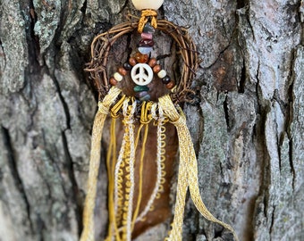 Boho Beaded Mini Peace Sign