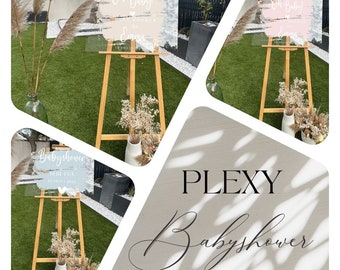 Panneau plexy babyshower