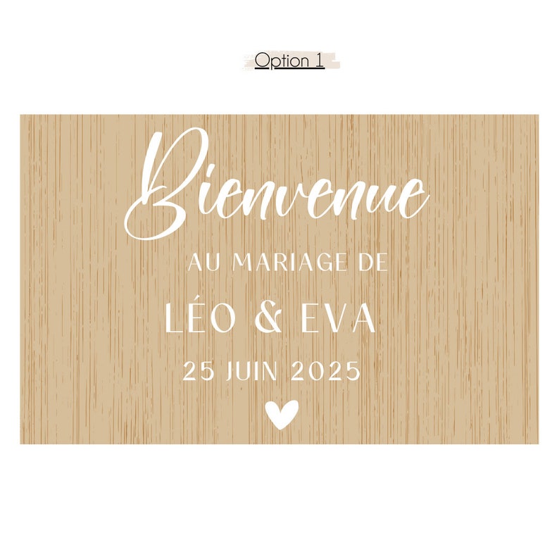 Autocollant Personnalisé Panneau Mariage, Stickers Mariage Panneau Bienvenue, Stickers Mariage, Stickers Personnalisés Mariage image 2