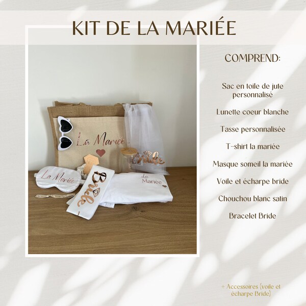 Kit de la mariée, personnalisé