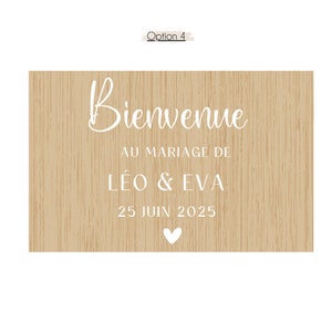 Autocollant Personnalisé Panneau Mariage, Stickers Mariage Panneau Bienvenue, Stickers Mariage, Stickers Personnalisés Mariage image 6