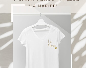 Personalized T-shirt for the future Bride/EVJF - T-shirt for the bride-Personalized T-shirt