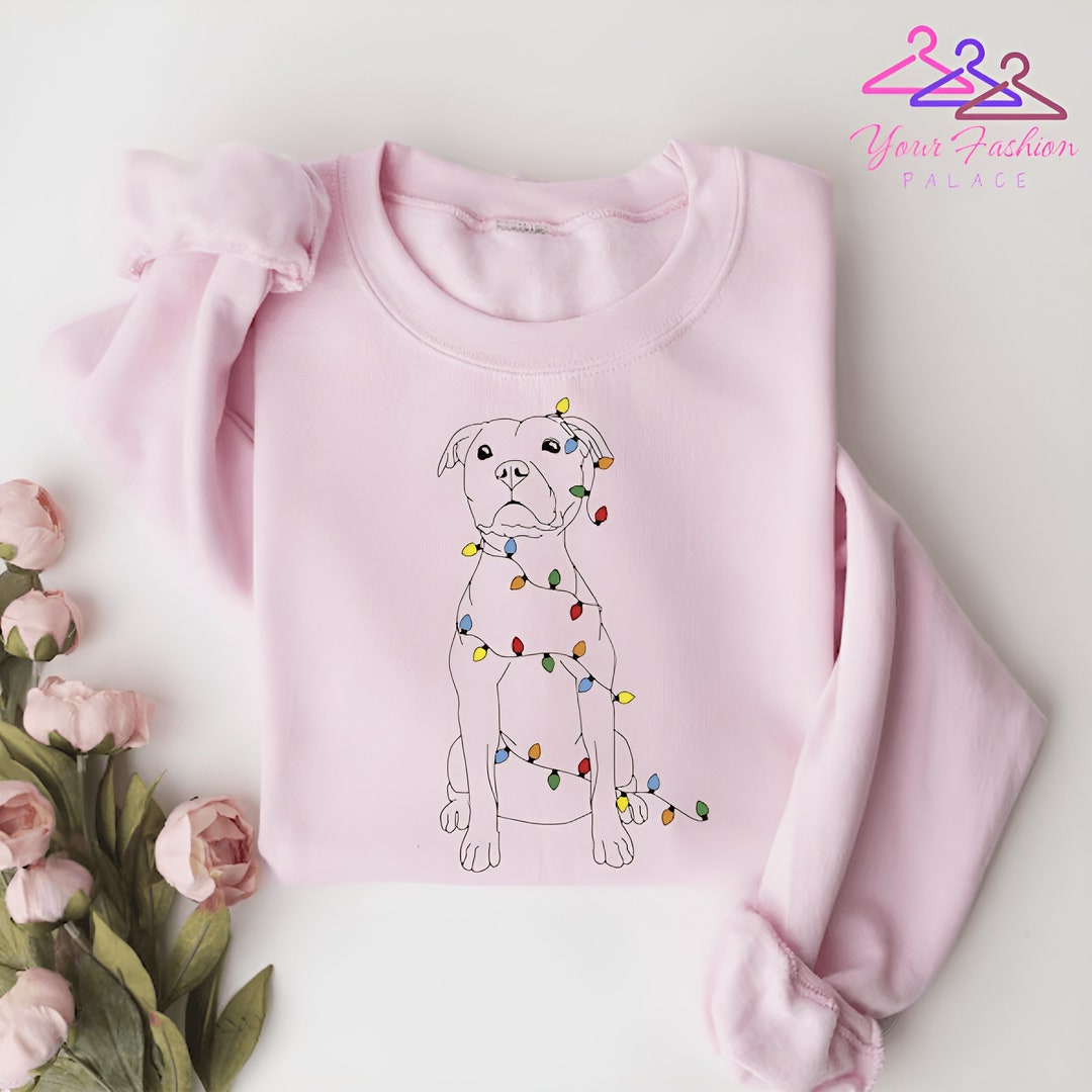 Christmas Dog Sweatshirt Dog Owner Christmas Gift Pitbull Etsy