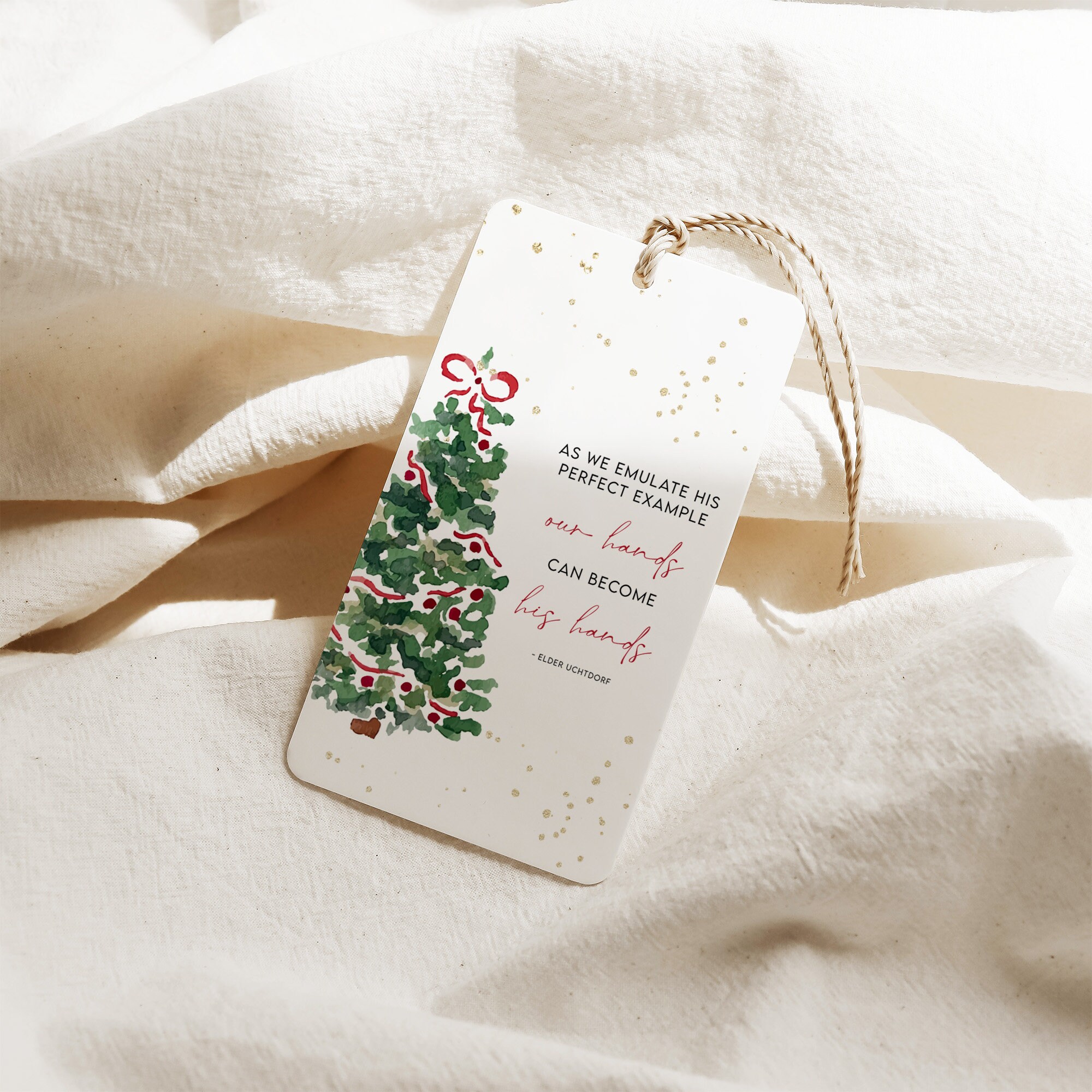LDS Christmas Gift Tag, LDS Ministering Tag, Relief Society Christmas ...