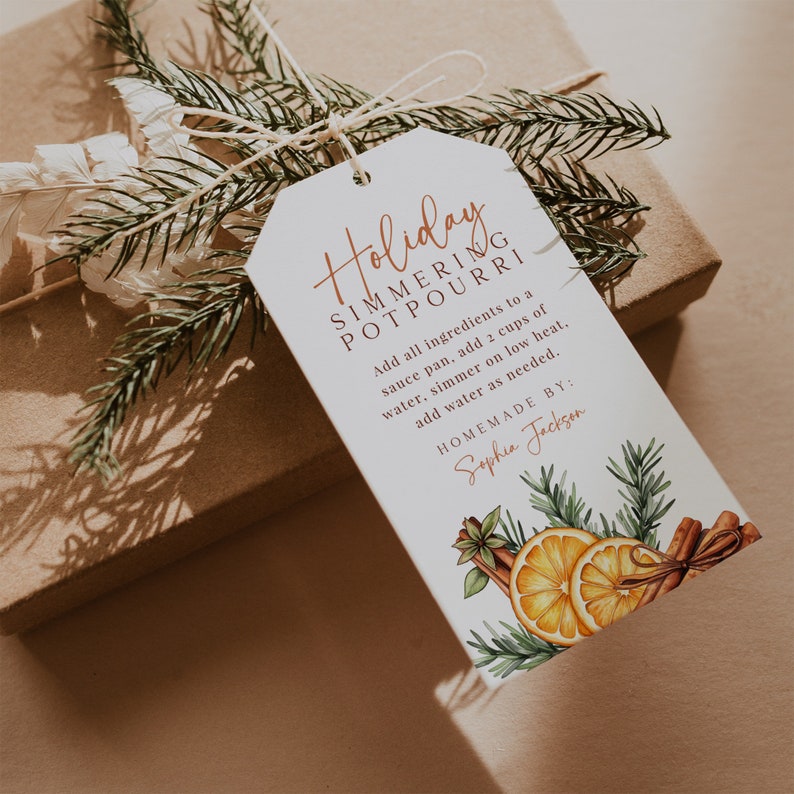Printable Holiday Simmering Potpourri Christmas Gift Tag Editable Christmas Potpourri Tag Printable Holiday Simmering Potpourri Christmas Gift Tag Editable Christmas Potpourri Tag