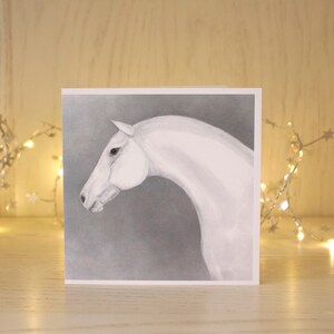 Carte de voeux « Reflet » de cheval warmblood | cadeau unique pour amateur de chevaux | Aquarelle | carte d'anniversaire | de remerciements | Carte de voeux