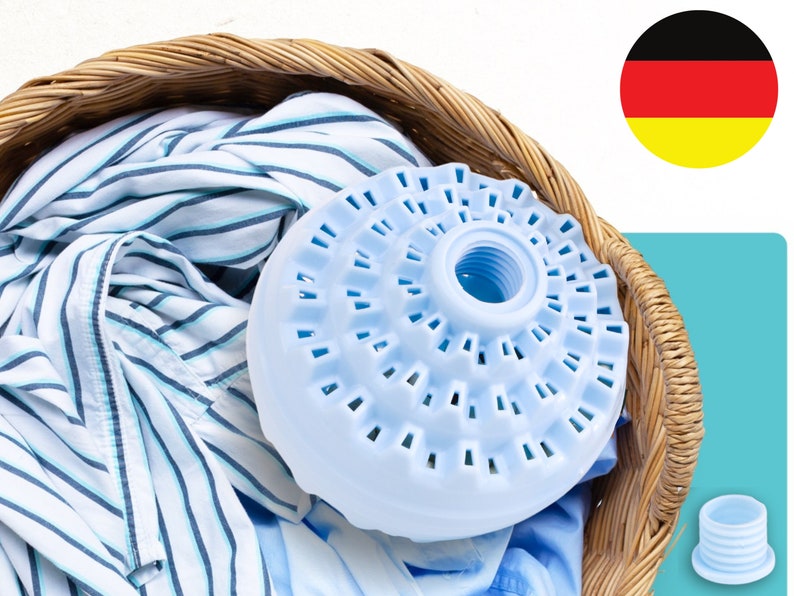 aecodune Oko Waschball fur Waschmaschine 240 Waschen  Natürliches Waschmittel Pulver in einem Wäschekorb