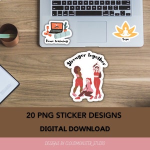 Fitness Digital planner Stickers, GoodNotes stickers, Gym Exercise, Workout, Journal Sticker, Healthy lifestyle Stickers