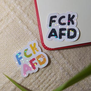 FCK AFD Glitzersticker