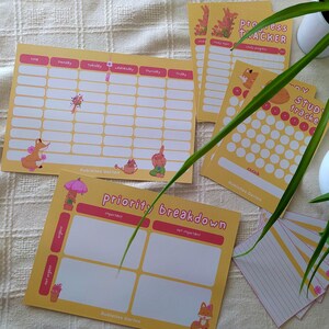 Learning planning and organization printables, Cherry & Flora