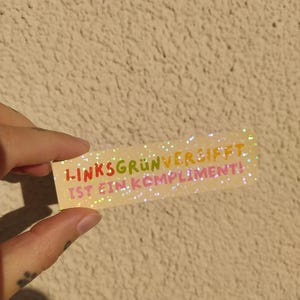 Left-wing green-tinged glitter stickers | holographic vinyl stickers image 8