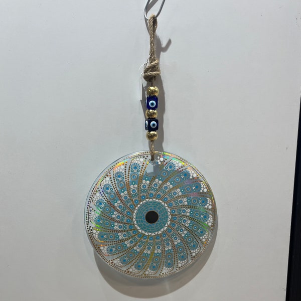 Big Evil Eyes, Hologramic Evil Eyes, Big Glass Evil Eyes, Evil Eye Charm, Large Evil Eye,Ojo Turco,Boho Ornament, Protection Amulet,Talisman