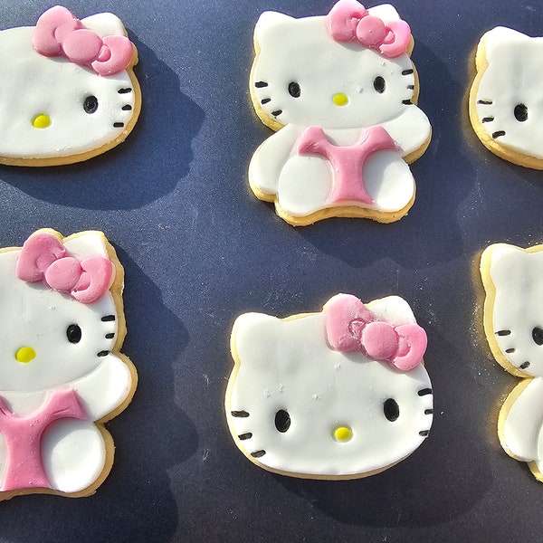 Hello kitty themed sugar cookies