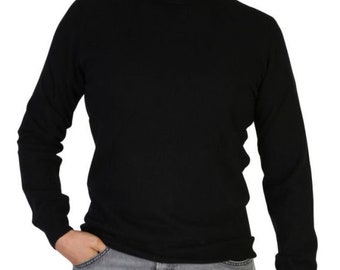 Made in Italy Herren 100% Cashmere Pullover Rollkragen 10 Farben S 2XL