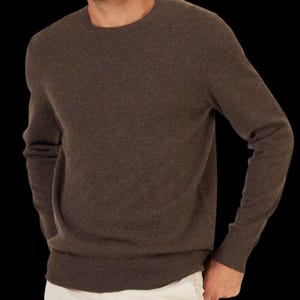 100% Cashmere Herren Rundkragen Pullover S 2XL 9 Farben Made in Italy