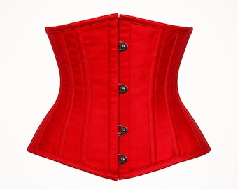 Heavy Duty Satin Underbust Corset – Steel Boned Waist Training Cincher & Shaper Corset