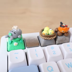 Teclas Ghibli / Tecla artesanal hecha a mano / Tecla de arcilla polimérica / Teclado compatible con MX / Regalo hecho a mano / Regalo para gamers
