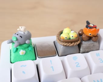 Ghibli Artisan Keycap: Handmade Polymer Clay MX Keyboard (Made-to-order)