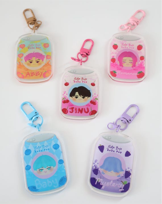 KPOP Demon Hunters | Saja Boys Soda Pop Flavour Acrylic Keychains