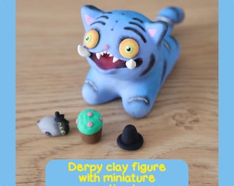 Chasseurs de démons KPOP, figurine Derpy en argile, compagnon de bureau avec pièces magnétiques et autocollants gratuits