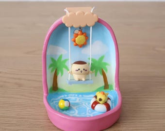 Handmade Clay Trinket Display: Summer Theme Collectibles Dish