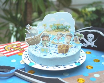 Edible pirate cake decorations – creative cake decorations for your pirate party