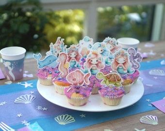 Edible mermaid decorations – creative cake decorations for your muffins and cupcakes
