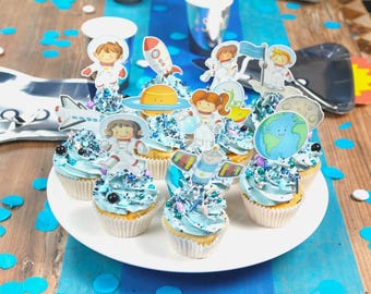 Essbare Weltraum-Caketopper – kreative Kuchendeko für deine Astronautenparty