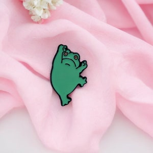 Broche de correo electrónico Dedo medio de la rana Joder Humor Kawaii Lindo imagen 2