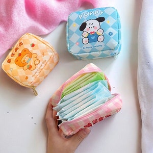 Storage Pouch with Strap | Sanitary Napkin Pouches | Kawaii Cute