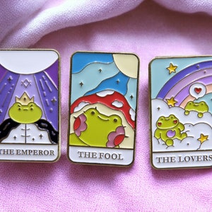 Email Brooch Pin Kawaii Frogs Tarot Tarot Card Kawaii Fun Humor image 5