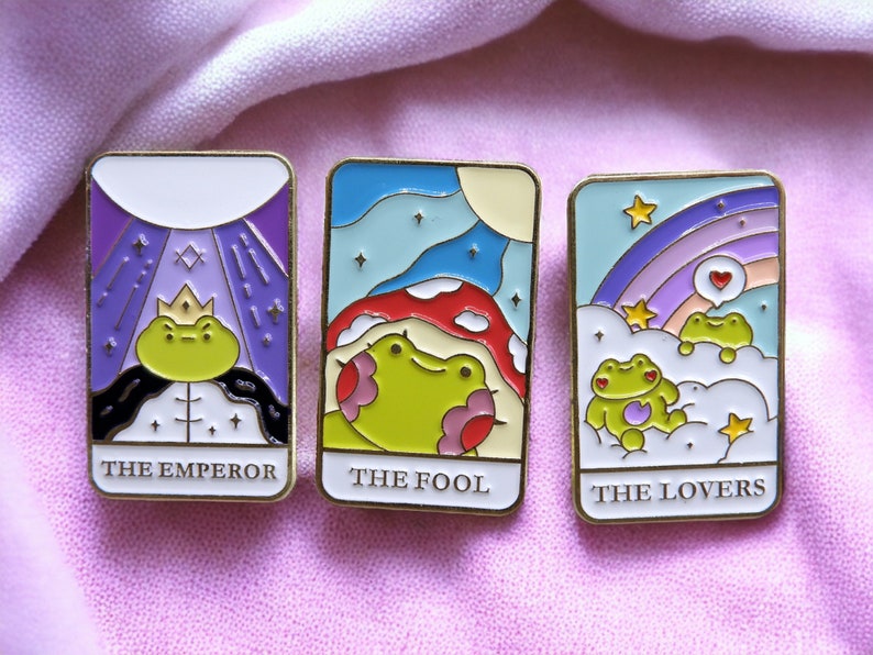 Email Brooch Pin Kawaii Frogs Tarot Tarot Card Kawaii Fun Humor image 5