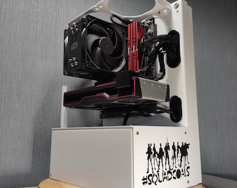 Custom Open PC Case: Minimalist Gaming Computer ATX MicroATX ITX