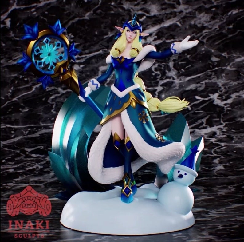 Winter Wonder Soraka From League of Legends Figurine Resin 3d Printed