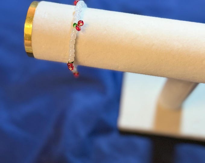 Cherry Seed Bead Bracelet