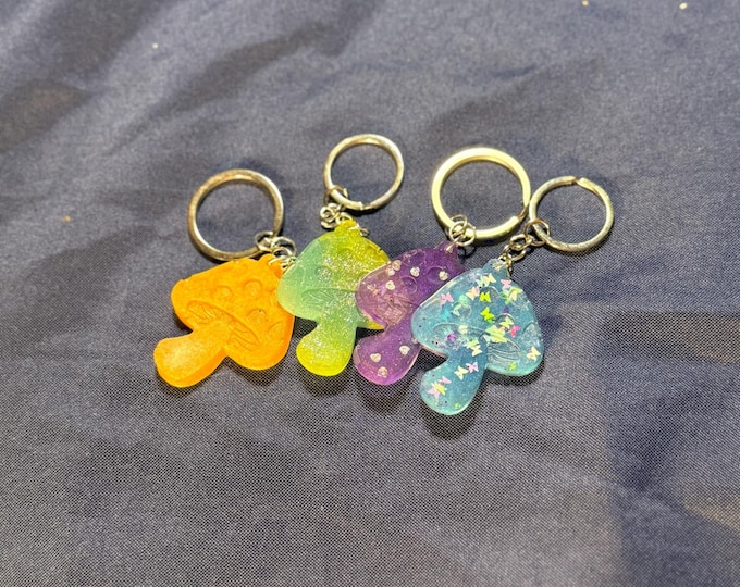 Custom Mushroom Keychain
