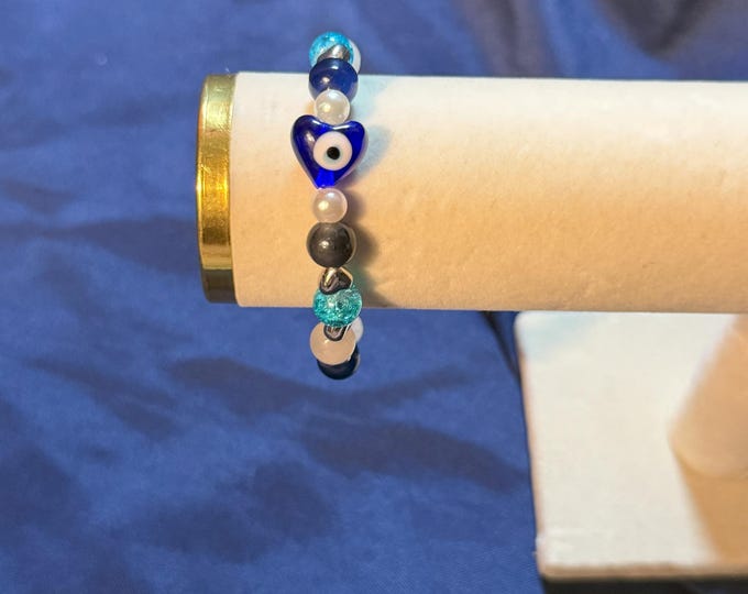 Evil Eye Heart Bracelet