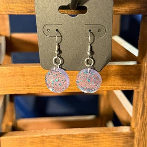 Purple Glitter Earrings
