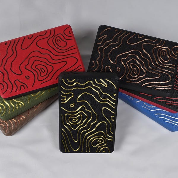 Topographical Sliding Magnetic Nicotine Pouch Container