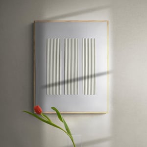 Immagine strutturale &quot;Stripes&quot; | Decorazione da parete in tela | Immagine astratta | Arte strutturata | Pasta per struttura moderna | Interni minimalisti | Wabi sabi