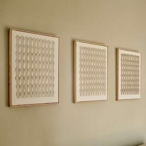 Set di 3 gocce di quadri strutturali | Decorazione da parete in tela | Immagine astratta | Arte strutturata | Pasta per struttura moderna | Regalo interno minimalista