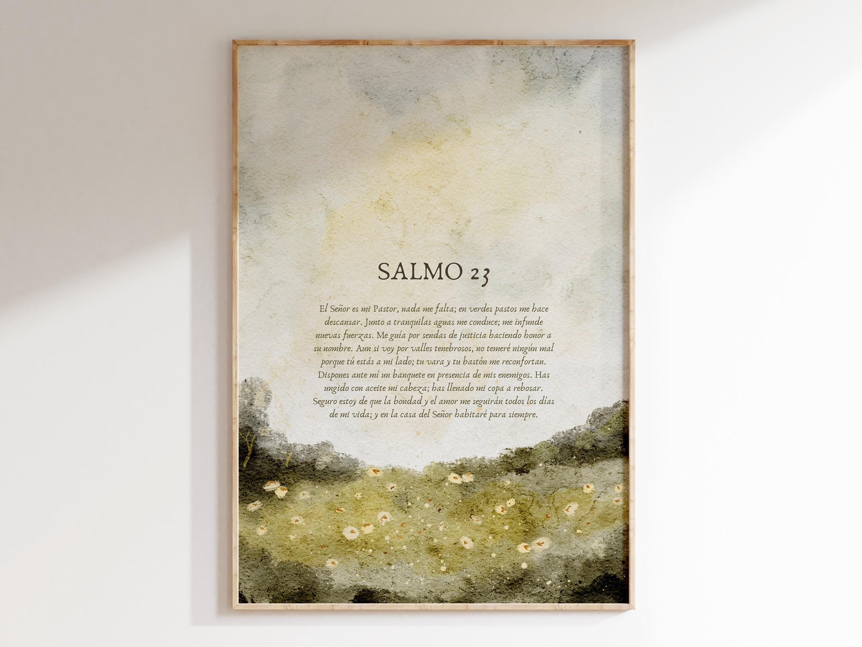 SPANISH - El Señor Es Mi Pastor, Salmo 23 Vintage Wall Art | Modern ...